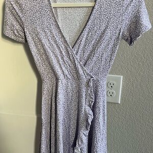 Pull&Bear Lavender Floral Midi Dress